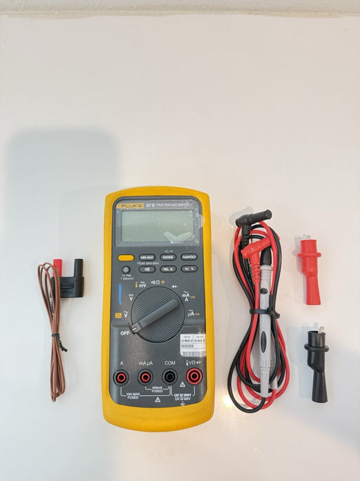 FLUKE 87V TRUE RMS MULTIMETER W/ LEADS - SHIPS FAST (CALIBRATED 2028)