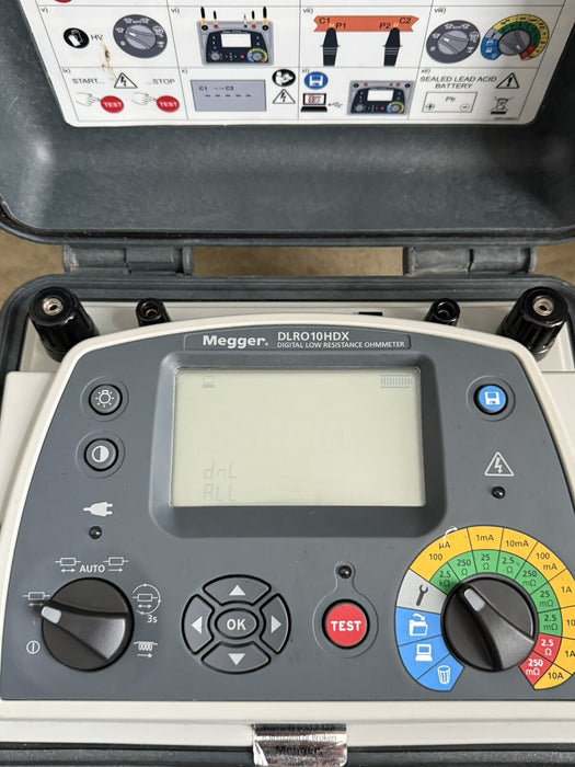 MEGGER DLRO10HDX 10A DIGITAL LOW RESISTANCE OHMMETER W/LEADS - SHIPS FAST