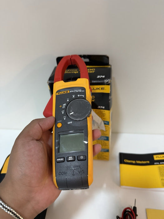 FLUKE 374 TRMS CLAMP METER W/LEADS (TESTED) SHIPS FAST