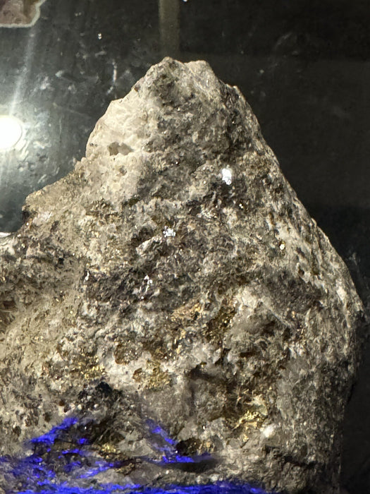 Natural black rock with gold / Weighs : 2 + Pounds