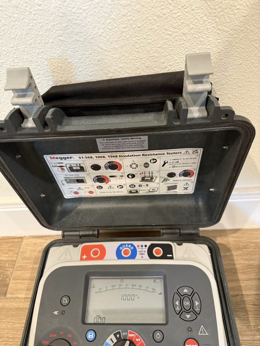 MEGGER S1-1068 10KV INSULATION TESTER W/LEADS & CHARGER (FREE SHIPPING) TESTED