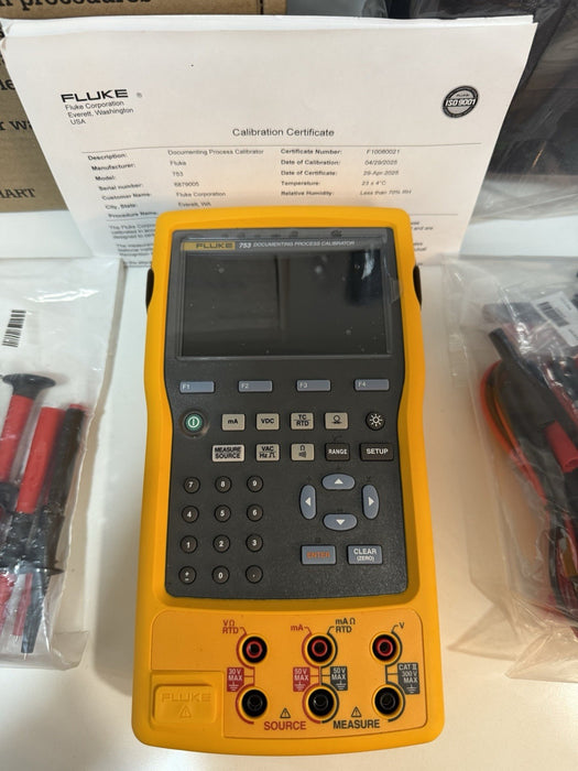 FLUKE 753 DOCUMENTING PROCESS CALIBRATOR (NEW FACTORY SEALED) CALIBRATED 2025
