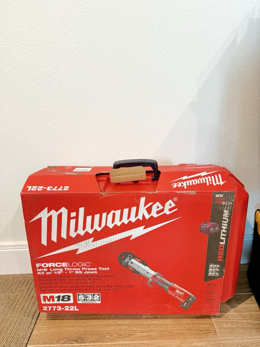 MILWAUKEE 2773-22L M18 1/2”- 1” JAWS LONG THROW PRESS TOOL KIT -FACTORY NEW SEAL