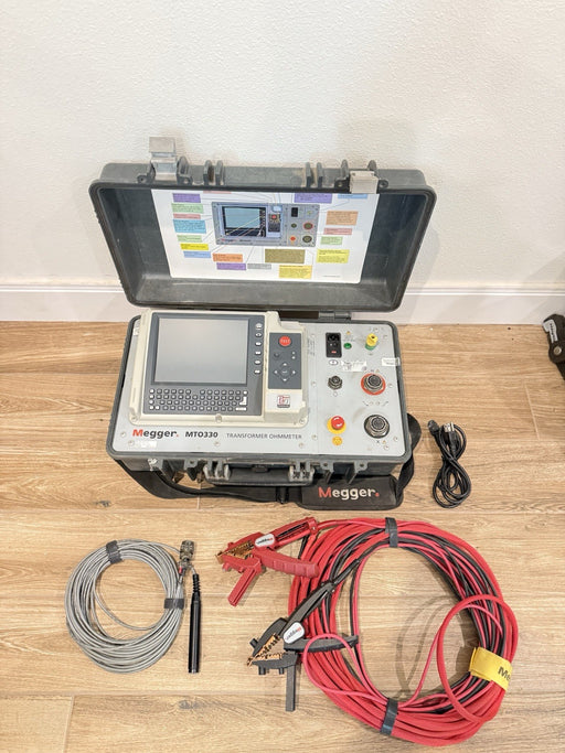 MEGGER MTO330 TRANSFORMER OHMMETER W / KELVIN LEAD SET & TESTED - FREE SHIPPING