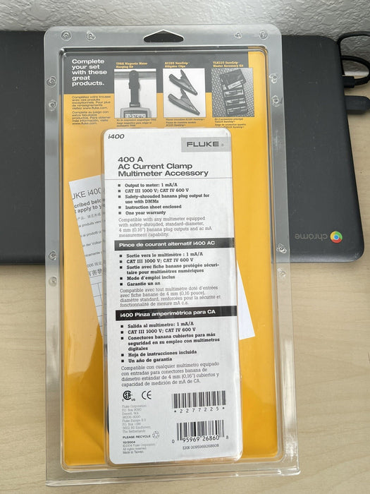 FLUKE i400 AC CURRENT CLAMP/ FREE SHIPPING (NEW SEALED)