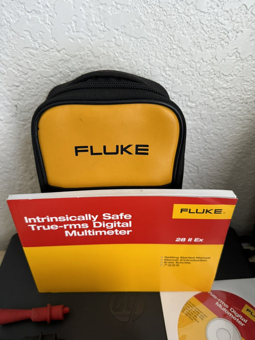 FLUKE 28 II EX TRUE RMS MULTIMETER W / LEADS & BAG - FREE SHIPPING (TESTED)