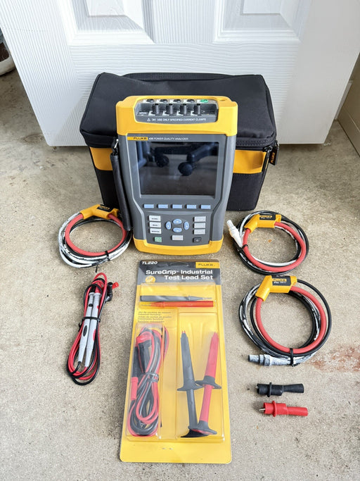 FLUKE 435 THREE PHASE POWER QUALITY ANAYZER W/ACCESSORIES-SHIPS FAST