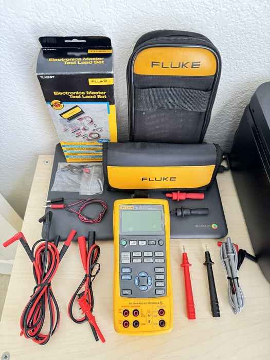 FLUKE 725 MULTIFUNCTION PROCESS CALIBRATOR W / NEW TLK287 LEAD KIT - FREE SHIPS