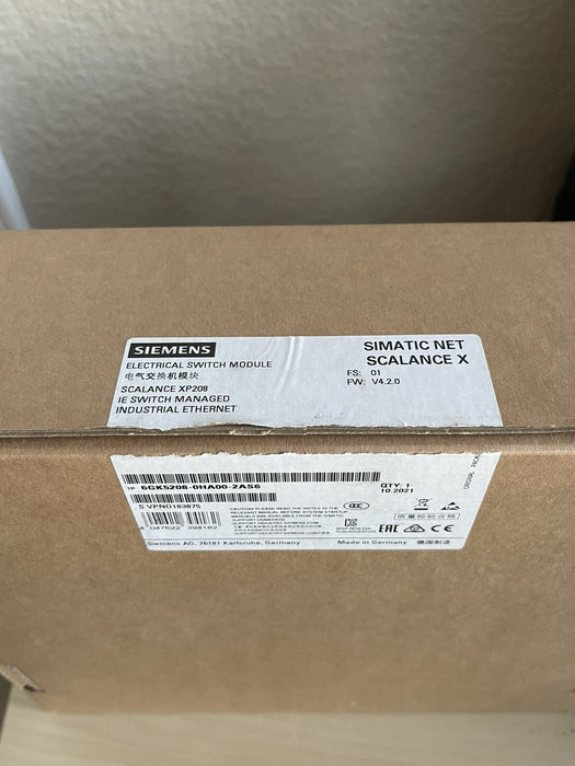 Siemens 6GK5208-0HA00-2AS6 NEW SCALANCE XP208, Managed IE Switch,