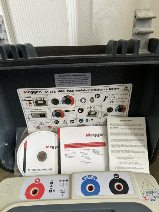 MEGGEE S1-1568 15KV INSULATION RESISTANCE TETSER W / LEADS - FREE SHIPPING