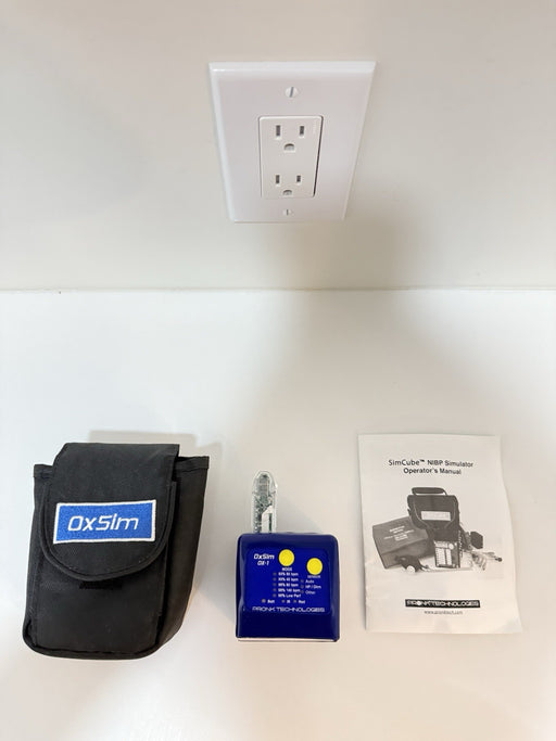 OXSIM OX-1 PULSE OXIMETER SIMULATOR W/BAG & MANUALS - FREE SHIPPING (TESTED)