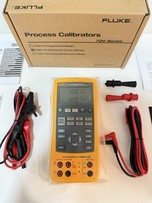 FLUKE 725/FPC PROCESS CALIBRATOR W/ 1 YEAR PREMIUM CARE MFD-2025 CALIBRATED 2025