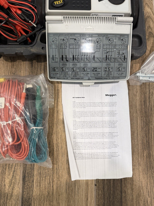 MEGGER DET3TD EARTH TESTER W/ACCESSORIES & CASE (TESTED) SHIPS FAST