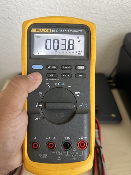 FIUKE 87 III TRUE RMS DIGITAL MULTIMETER W/ LEADS - FREE SHIPPING