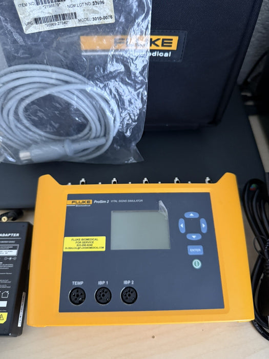 FLUKE BIOMEDICAL PROSIM 2 VITAL SIGNS SIMULATOR W/ ACCESSORIES - FREE SHIPPING