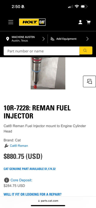 CAT 10R-7228 DIESEL INJECTOR / NEW SEALED - FREE SHIPPING
