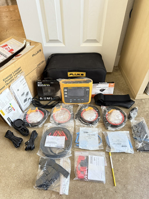 FLUKE 1738 POWER LOGGER KIT 3 PHASE W/ACCESSORIES/CALIBRATED 2026 NEW SHIPS FREE
