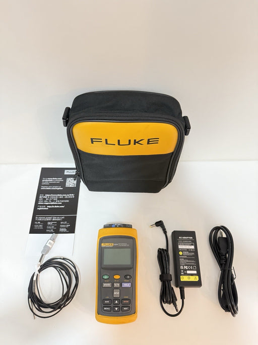 FLUKE 1524 REFERENCE THERMOMETER W/ PROBE & BAG (TESTED) FREE SHIPPING