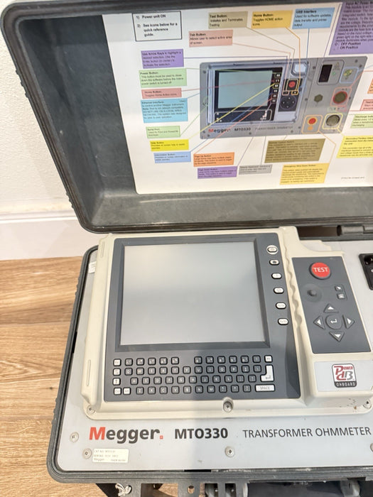 MEGGER MTO330 TRANSFORMER OHMMETER W / KELVIN LEAD SET & TESTED - FREE SHIPPING