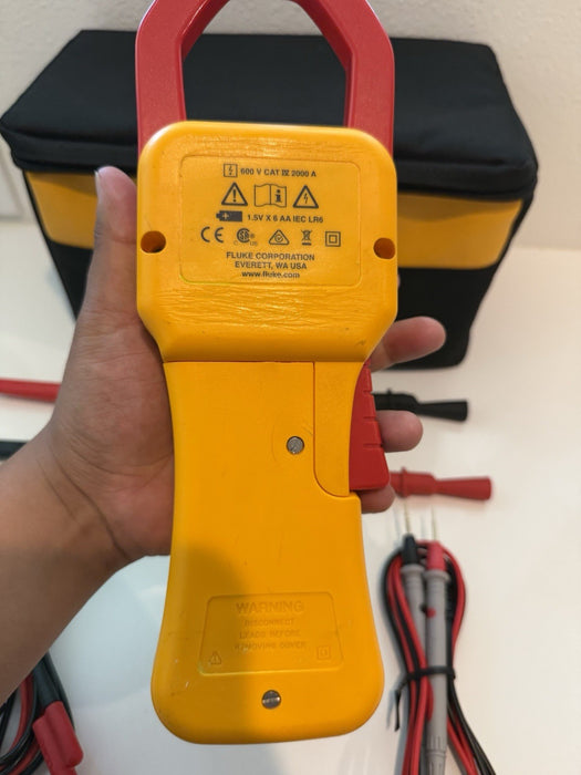 FLUKE 345 POWER QUALITY CLAMP METER W/LEADS & ACCESSORIES (TESTED) SHIPS FAST