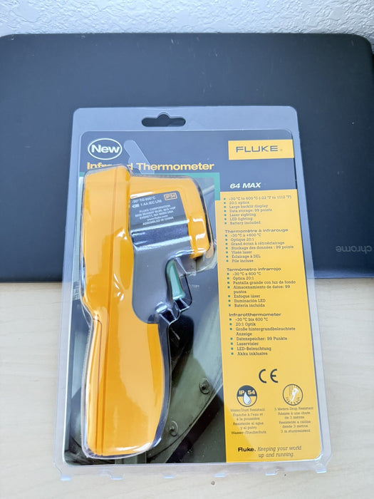 FLUKE 64 MAX INFRARED THERMOMETER (NEW SEALED) - FREE SHIPPING