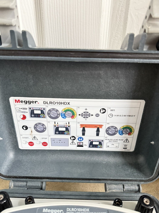 MEGGER DLRO10HDX 10A DIGITAL LOW RESISTANCE OHMMETER W/LEADS - SHIPS FAST