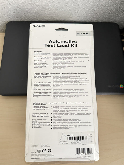 FLUKE TLK281 SUREGRIP AUTOMOTIVE TEST LEAD KIT (NEW FACTORY SEALED)