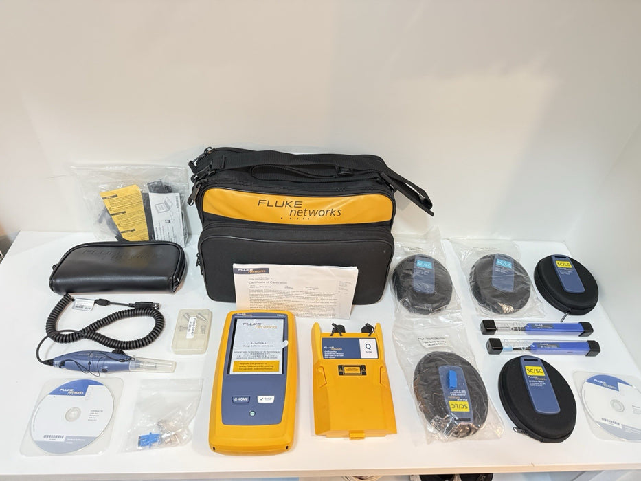 FLUKE NETWORKS VERSIV OPTIFIBER PRO OTDR KIT W/ QUAD OTDR MODULE & ACCESSORIES