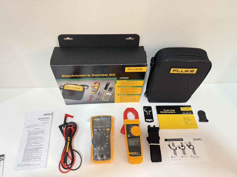 FLUKE 117/323KIT ELECTRICIAN’S COMBO KIT (NEW FACTORY SEALED) SHIPS FAST