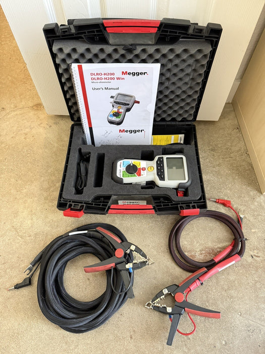 MEGGER DLRO-H200 HIGH-PERFORMANCE HANDHELD 200 A OHMMETER (FREE SHIPPING)