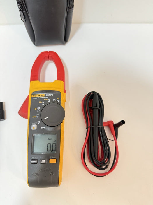 FLUKE 376FC WIRELESS TRUE RMS AC/DC CLAMP METER W/ BAG & LEADS - SHIPS FAST