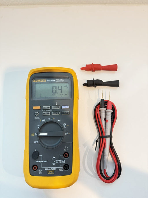 Fluke 87V MAX TRUE RMS MULTIMETER W/ LEADS & CLIPS (SHIPS FAST)