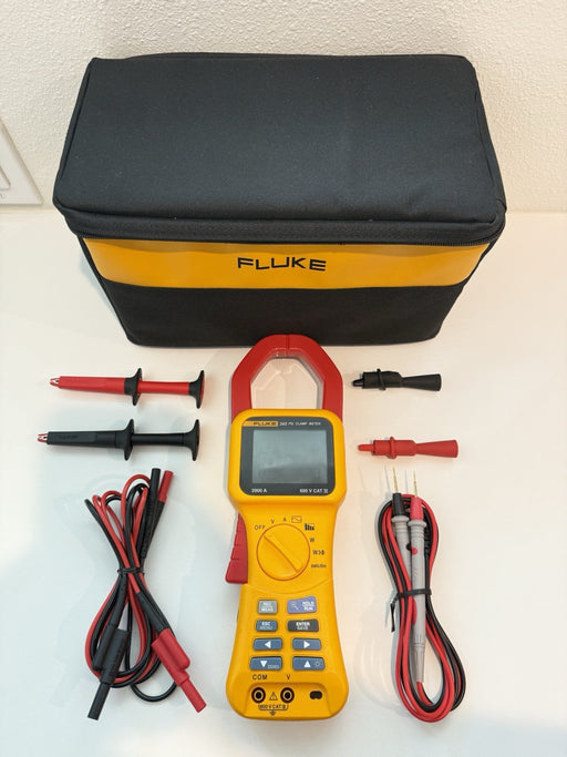 FLUKE 345 POWER QUALITY CLAMP METER W/LEADS & ACCESSORIES (TESTED) SHIPS FAST