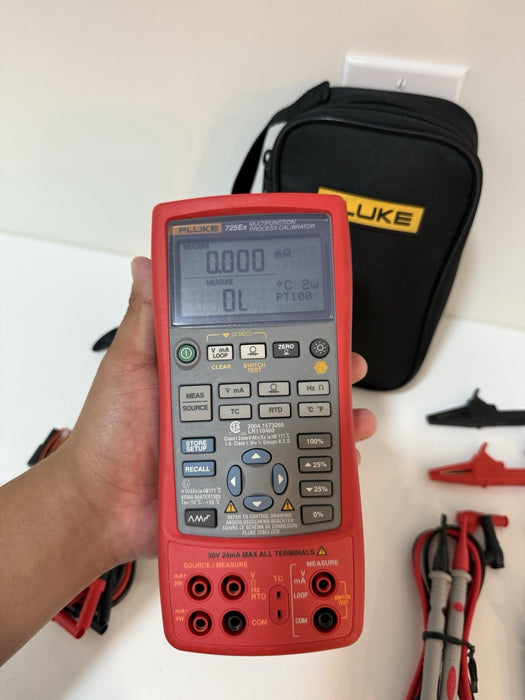 FLUKE 725EX MULTIFUNCTION PROCESS CALIBRATOR W/ ACCESSORIES (TESTED) SHIPS FAST