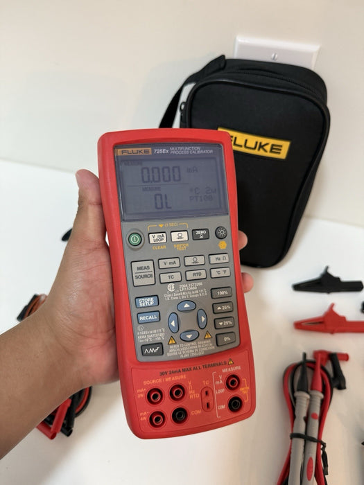 FLUKE 725EX MULTIFUNCTION PROCESS CALIBRATOR W/ ACCESSORIES (TESTED) SHIPS FAST