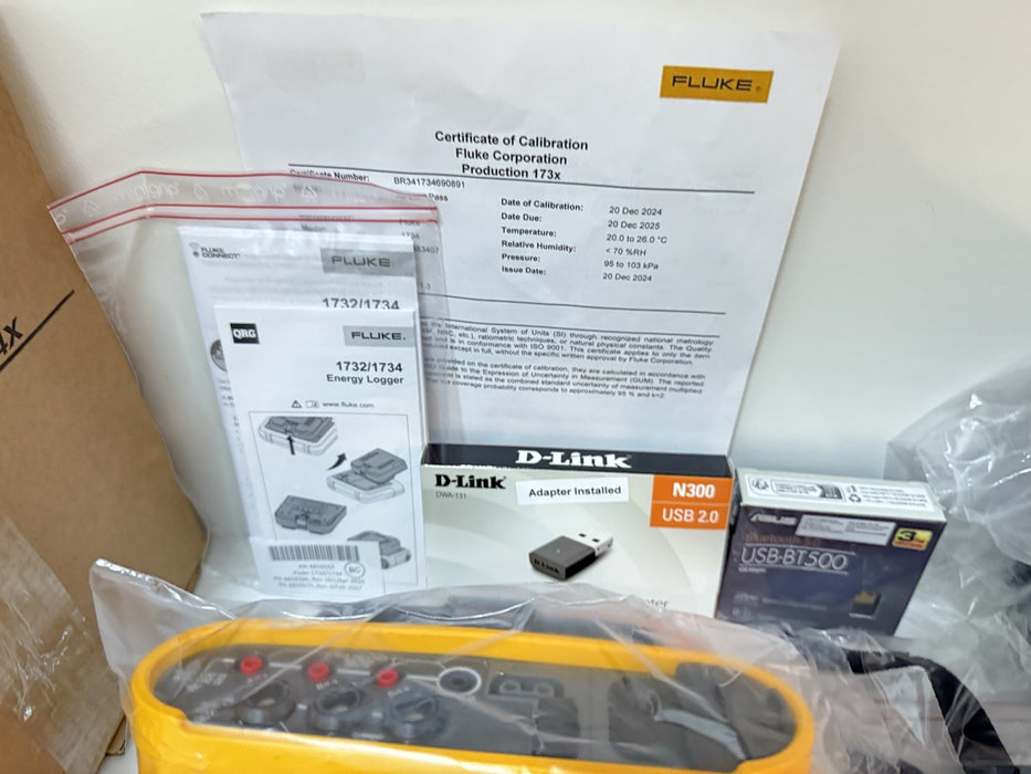 FLUKE 1734/EUS ENERGY LOGGER (NEW FACTORY BOX) CALIBRATED 2025 - SHIPS FAST