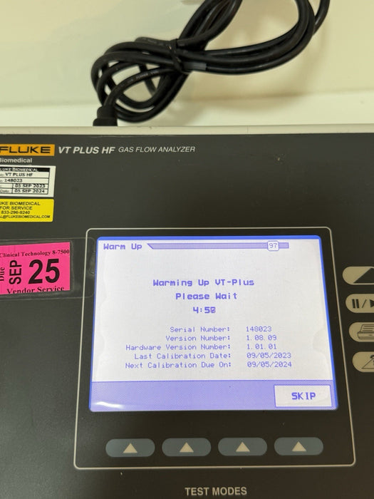 FLUKE VT PLUS HF GAS FLOW ANALYZER W / BAG & CHARGER (CALIBRATED 2024) TESTED