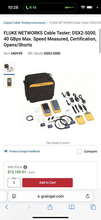 FLUKE NETWORKS DSX2-5000 (CALIBRATED 2024) MFD 2024 - NEW SEALED / SHIPS FREE