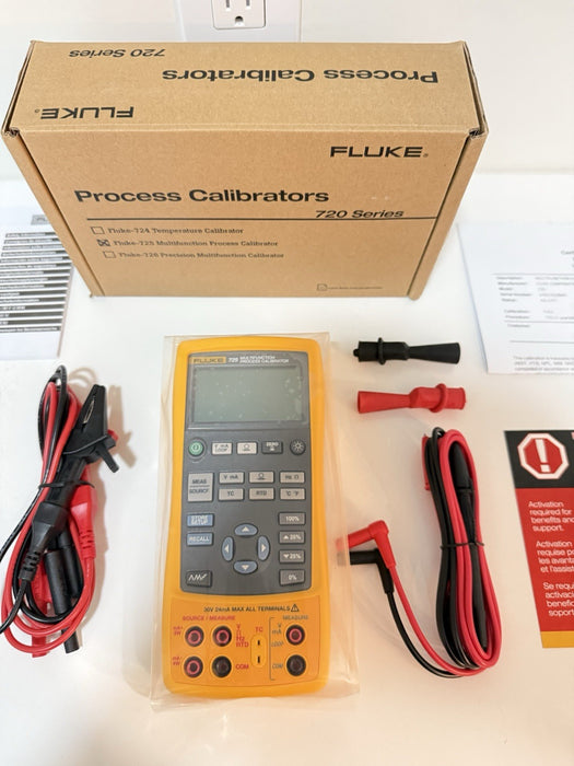 FLUKE 725/FPC PROCESS CALIBRATOR W/ 1 YEAR PREMIUM CARE MFD-2025 CALIBRATED 2025