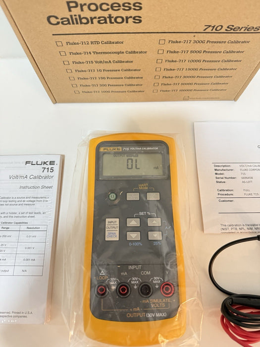 FLUKE 715 VOLT/MA CALIBRATOR (NEW FACTORY SEALED)CALIBRATED 2024 - FREE SHIPPING