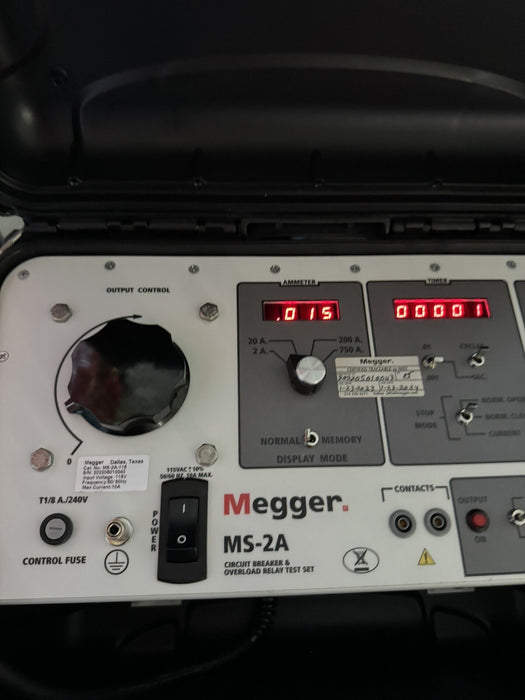 Megger MS-2A-CIRCUIT BREAKER & OVERCURRENT RELAY TEST SET (CALIBRATED 2023-2024)