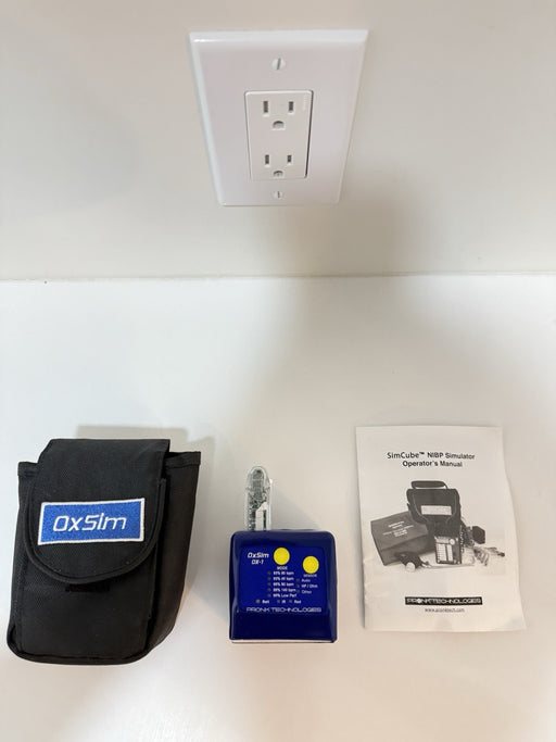 OXSIM OX-1 PULSE OXIMETER SIMULATOR W/BAG & MANUALS - FREE SHIPPING (TESTED)