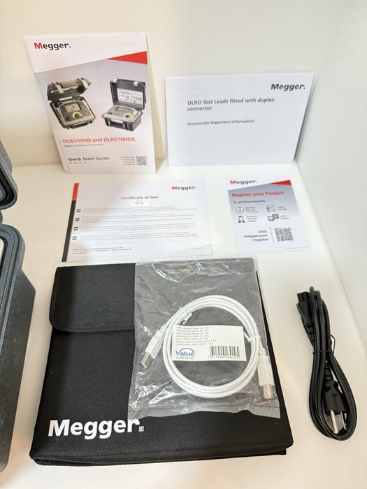 MEGGER DLRO10HDX DIGITAL LOW RESISTANCE OHMMETER (NEW FACTORY SEALED) CAL 2024