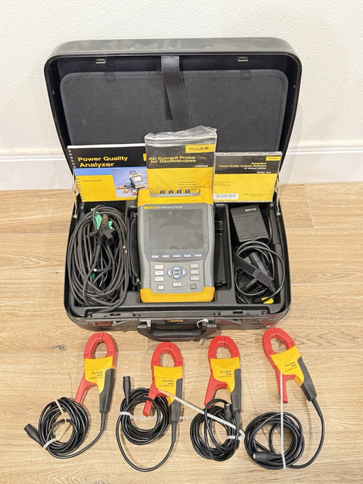 FLUKE 434 QUALITY ANALYZER KIT W/ FLUKE I400S & ACCESSORIES- FREE SHIPPING
