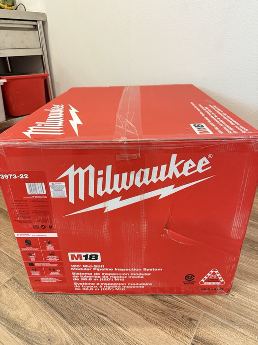 MILWAUKEE 3973-22 120 MID STIFF MODULAR PIPELINE INSPECTION SYSTEM (NEW SEALED)