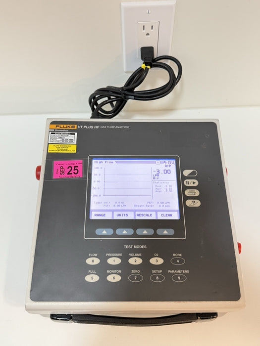 FLUKE VT PLUS HF GAS FLOW ANALYZER W / BAG & CHARGER (CALIBRATED 2024) TESTED