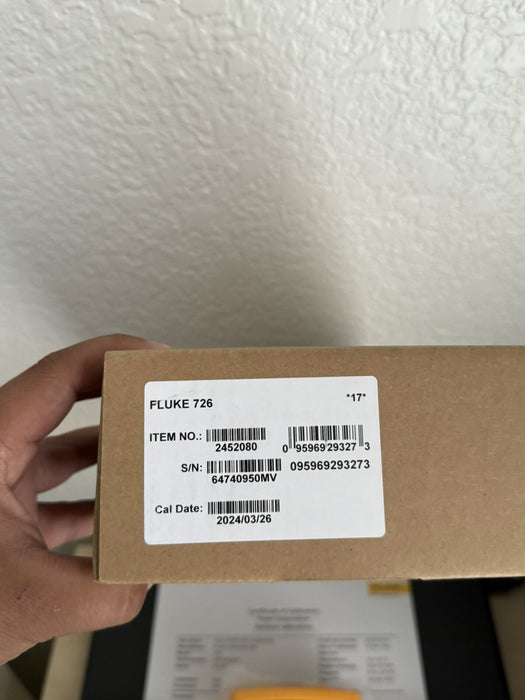 FLUKE 726 PRECISION MULTIFUNCTION CALIBRATOR (MFG-2024) CALIBRATED 2024 - NEW