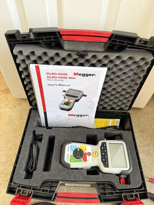 MEGGER DLRO-H200 HIGH-PERFORMANCE HANDHELD 200 A OHMMETER (FREE SHIPPING)