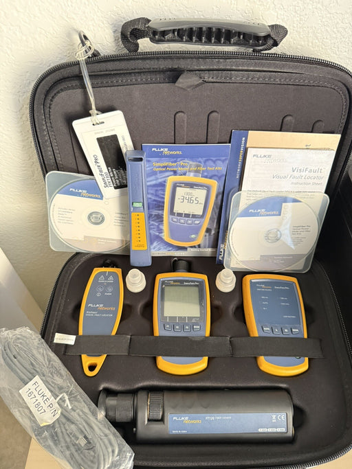 FLUKE FTK1300 SIMPLIFIBER PRO KIT W/ ACCESSORIES & BAG - SHIPS FAST