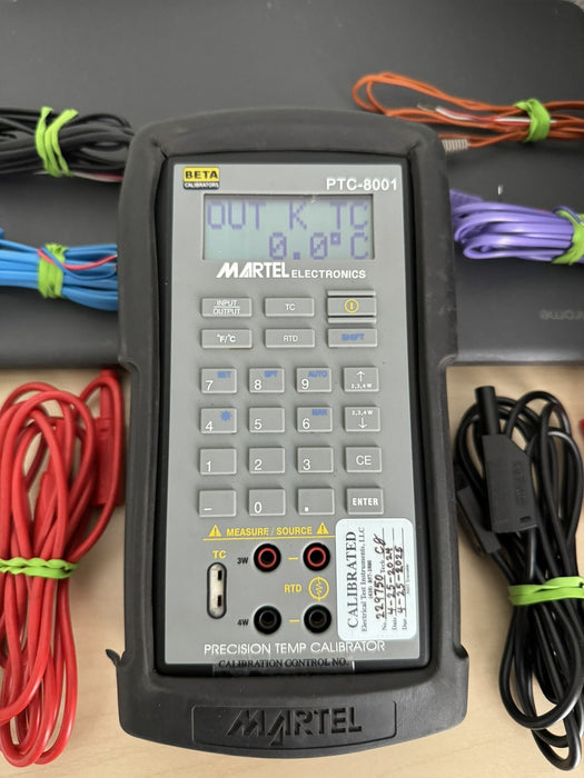 MARTEL ELECTRONICS PTC-8001 TEMPERATURE CALIBRATOR (CALIBRATED 2025) SHIPS FREE